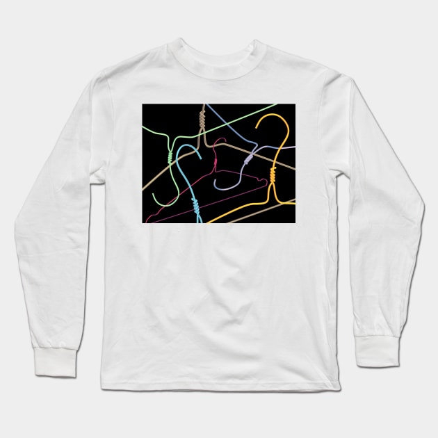 No Wire Hangers (Colorful) Long Sleeve T-Shirt by TJWDraws